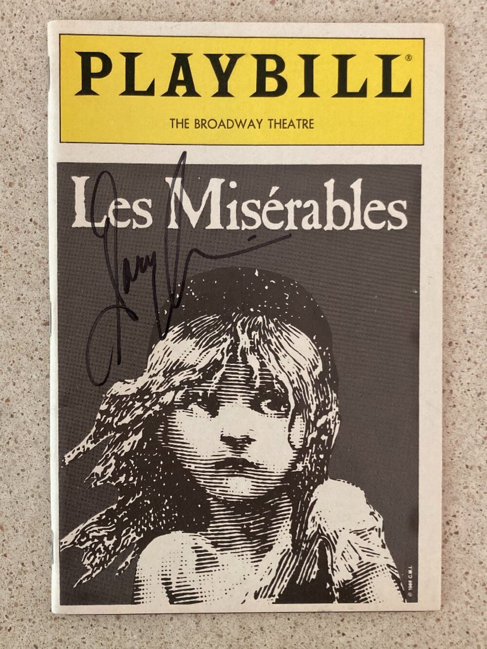Gary Morris Randy Graff LEO BURMESTER Signed Playbill Les Miserables March 1988